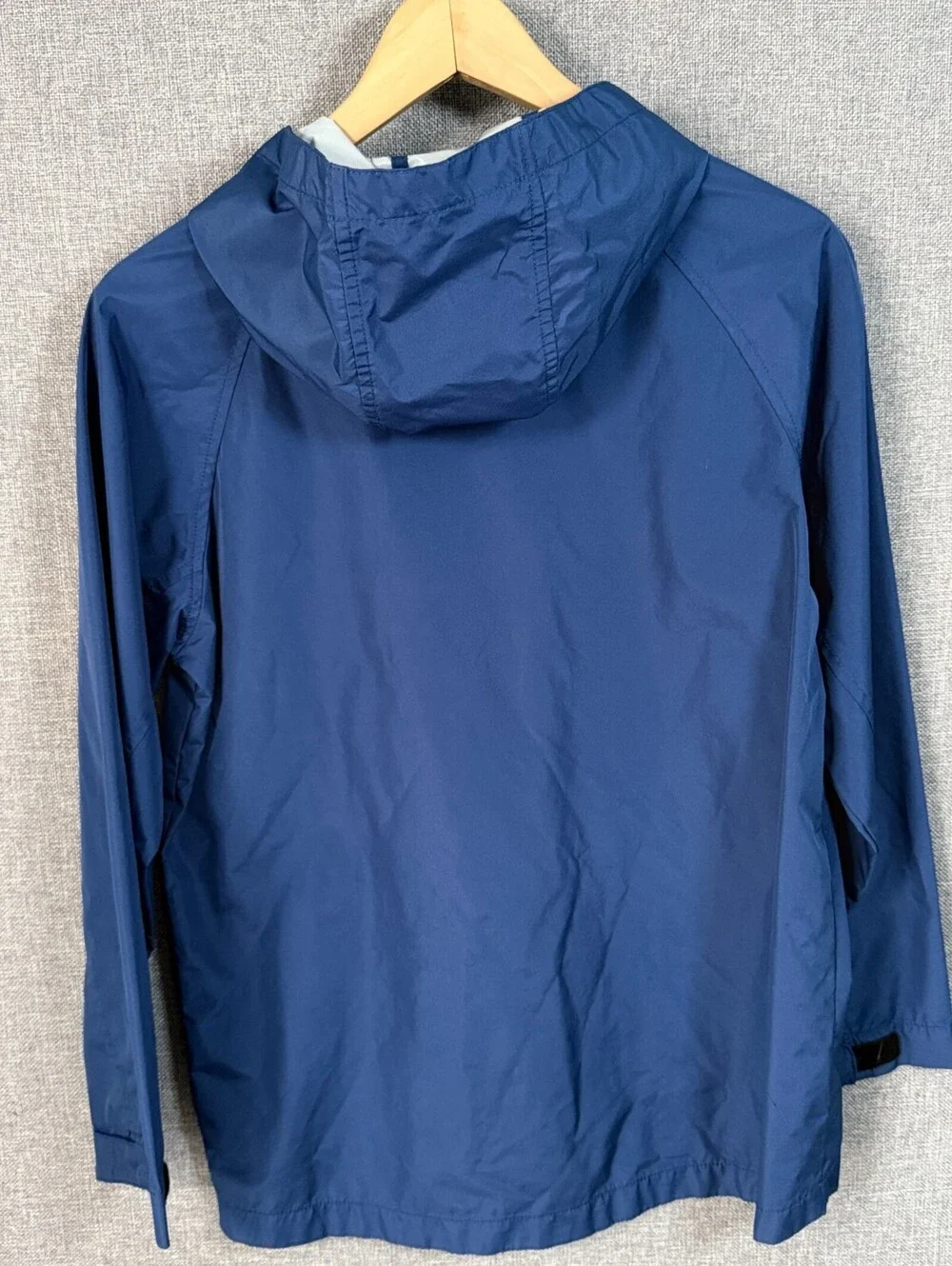 Old Navy Kids Size XL 14-16 Hooded Full Zip Rain Jacket Windbreaker Blue Red